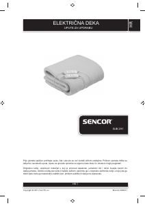 Priručnik Sencor SUB 291 Električna deka