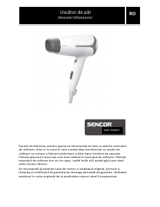Manual Sencor SHD 7220VT Uscător de păr