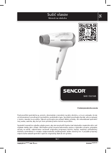 Návod Sencor SHD 7221GR Fén na vlasy