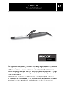 Manual Sencor SHS 7603 Ondulator