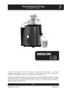Használati útmutató Sencor SJE 741SS Gyümölcscentrifuga