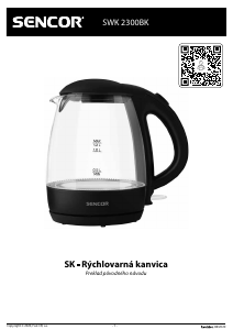 Návod Sencor SWK 2300BK Kanvica