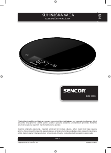 Priručnik Sencor SKS 5300 Kuhinjska vaga