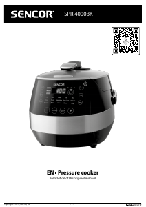 Manual Sencor SPR 4000BK Pressure Cooker