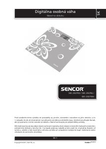 Návod Sencor SBS 2507RD Váha