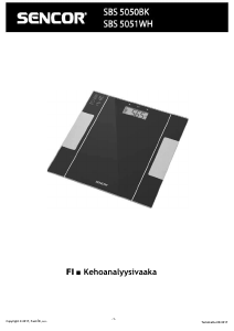 Käyttöohje Sencor SBS 5051WH Henkilövaaka