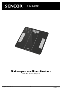 Mode d’emploi Sencor SBS 8000BK Pèse-personne