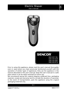 Handleiding Sencor SMS 4011BL Scheerapparaat