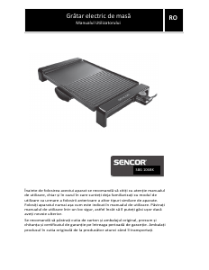 Manual Sencor SBG 106BK Grătar de masă
