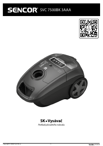 Návod Sencor SVC 7500BK Vysávač