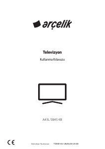 Handleiding Arçelik A43L 5845 4B LED televisie