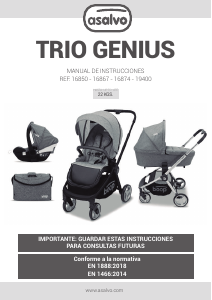 Manual Asalvo 168500 Trio Genius Carrinho de bebé