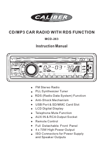 Handleiding Caliber MCD263IM Autoradio