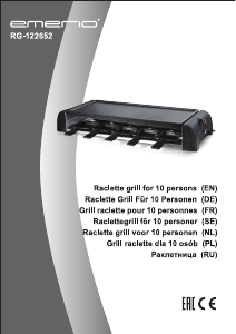 Manual Emerio RG-122652 Raclette Grill