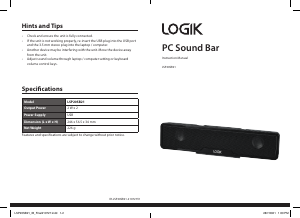 Handleiding Logik LSP20SB21 Luidspreker