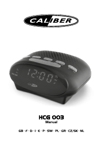 Manual de uso Caliber HCG003 Radiodespertador