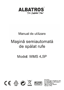 Manual Albatros WMS 4.5P Mașină de spălat