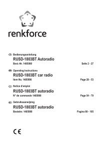 Mode d’emploi Renkforce RUSD-1803BT Autoradio