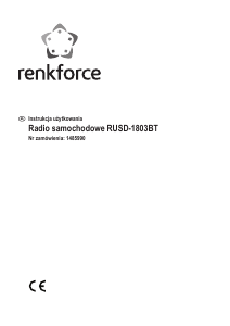 Instrukcja Renkforce RUSD-1803BT Radio samochodowe