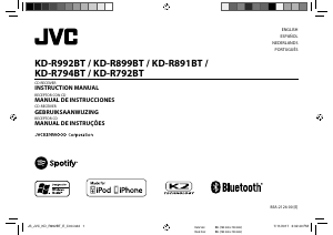 Handleiding JVC KD-R899BT Autoradio