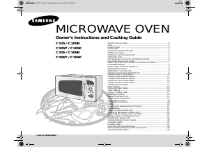 Manual Samsung C105T Microwave