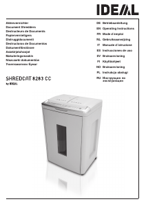 Руководство IDEAL Shredcat 8283 CC Шреддер для бумаги