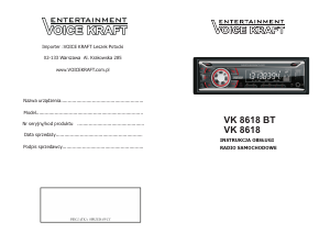 Instrukcja Voice Kraft VK 8618 Radio samochodowe