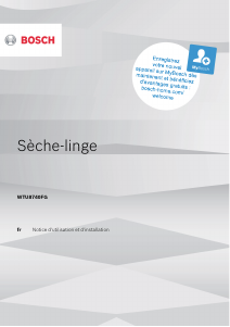 Mode d’emploi Bosch WTU8740FG Sèche-linge