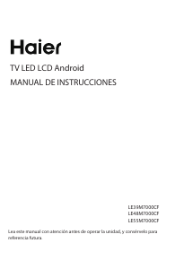 Manual de uso Haier LE39M7000CF Televisor de LED