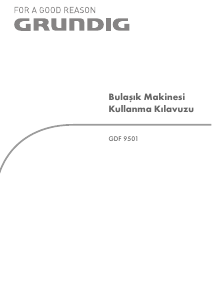 Kullanım kılavuzu Grundig GDF 9501 Bulaşık makinesi