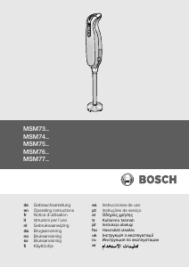 Hướng dẫn sử dụng Bosch MSM7400 Máy xay sinh tố cầm tay