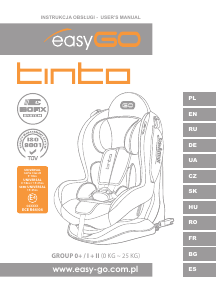 Handleiding EasyGo Tinto Autostoeltje