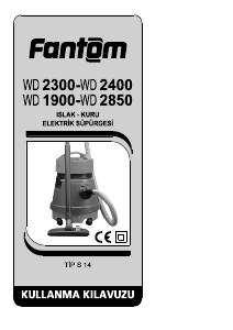 Kullanım kılavuzu Fantom WD 1900 Elektrikli süpürge