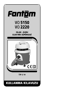 Kullanım kılavuzu Fantom WD 2220 Elektrikli süpürge