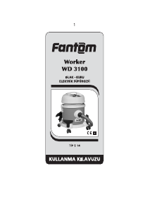 Kullanım kılavuzu Fantom WD 3100 Worker Elektrikli süpürge