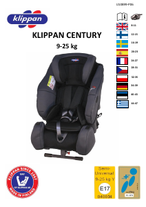 Manuál Klippan Century Autosedadlo