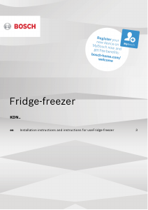 Manual Bosch KDN43NWF0N Fridge-Freezer