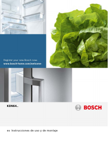 Manual de uso Bosch KDN64VW20N Frigorífico combinado