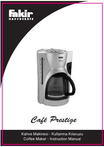 Manual Fakir Cafe Prestige Coffee Machine