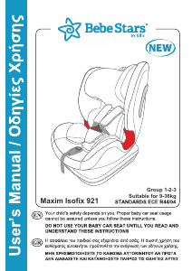 Handleiding Bebe Stars Maxim Isofix 921 Autostoeltje