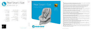Bruksanvisning Maxi-Cosi Pearl Smart i-Size Bilbarnestole