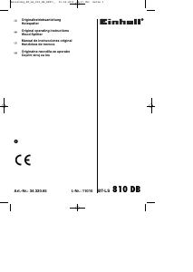Handleiding Einhell BT-LS 810 DB Houtkliever