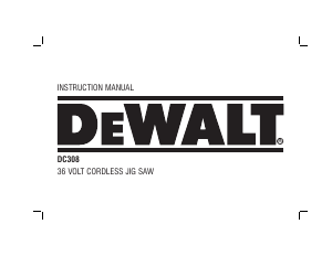 Manual DeWalt DC308 Jigsaw