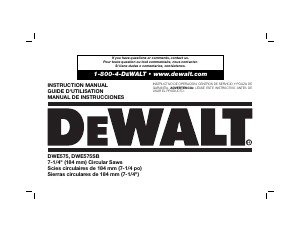 Handleiding DeWalt DWE575 Cirkelzaag