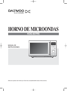 Manual de uso Daewoo KOG-837RS Microondas