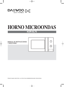 Manual de uso Daewoo KOR-6L75 Microondas