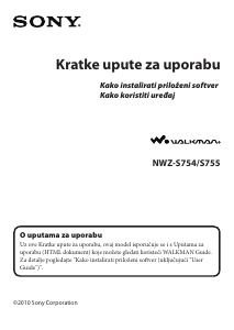 Priručnik Sony NWZ-S755 Walkman Mp3 reproduktor