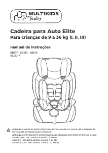 Manual Multikids BB517 Auto Elite Cadeira auto