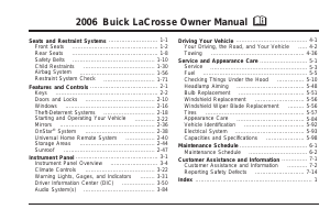 Manual Buick LaCrosse (2006)