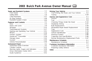 Handleiding Buick Park Avenue (2003)